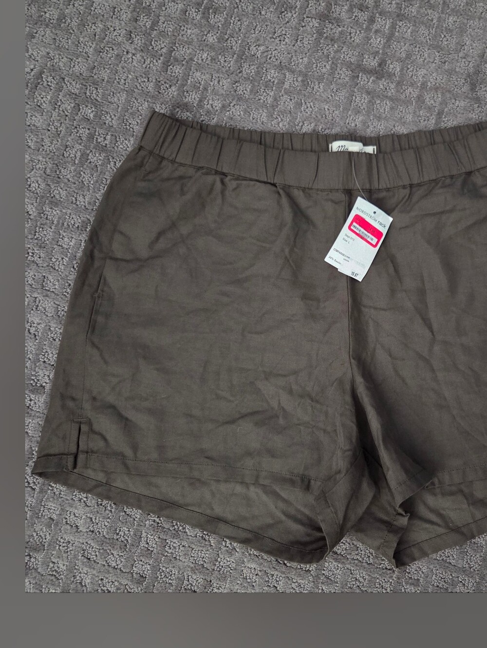 Madewell Olive Green Elastic Waist Shorts